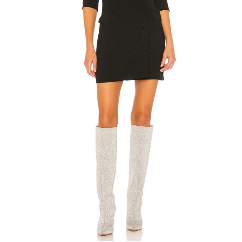 Revolve x Raye Era Boot Size 8 - Silver Knee High